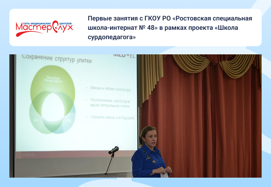 Первые занятия с ГКОУ РО «Ростовская специальная школа-интернат № 48» в рамках проекта «Школа сурдопедагога»